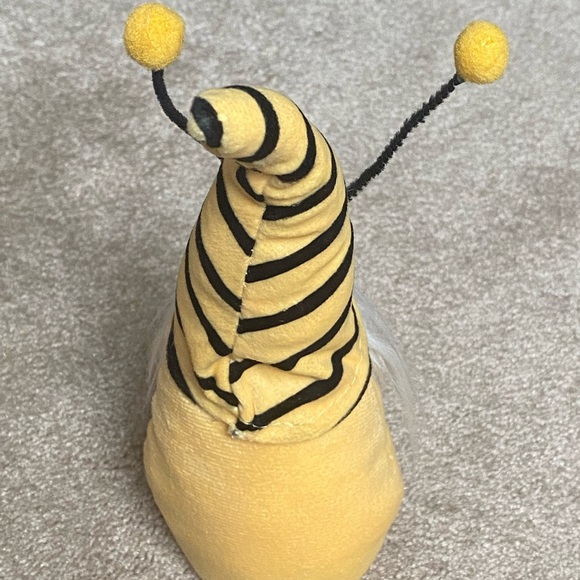 Bee Gnomes Figurines Plush 14" High Set of 2 Yellow with Antennae Wings Beard - Picture 8 of 9